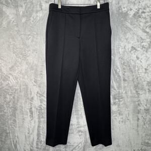 Ann Taylor Pants Womens 6 Black Stretch Ankle Dress Trousers Pockets Work